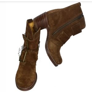 SOLD- FRYE Booties with Buckles New without Box